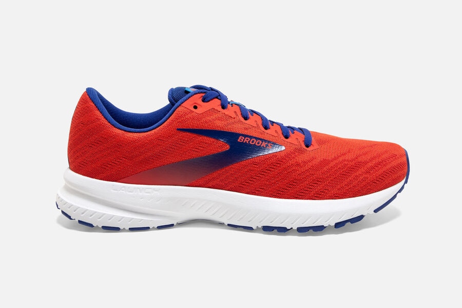 Brooks Running Shoes Mens Orange/Blue - Launch 7 Road - 5604-RGCKN